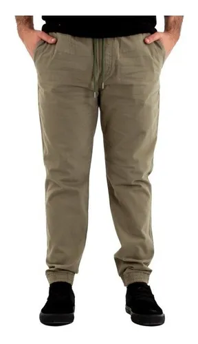 Jogger Cargo Pantalon Hombre Gabardina Elas Slim Cierre Orig