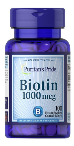 Biotina 1,000mcg 100 Capsulas Cabello Uñas Piel Eg Bb48 Sabor Nd