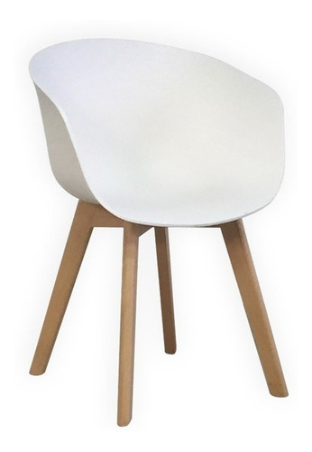 Silla Eames Tulip Con Almohadon Base De Madera Importada