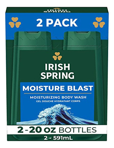 Irish Spring Moisture Blast Gel De Baño Para Hombres, 20 Onz