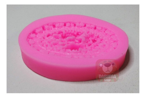 Imagen 3 de 5 de Molde Silicona Ovalado Rosas Flores Resposteria Belgrano
