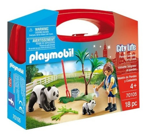 Playmobil City Life Maletin De Pandas Y Cuidadora 70105 
