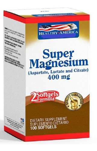 Super Magnesium 400mg X 100tab - Unidad a $595