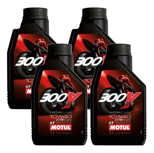 4l Óleo Motul Racing 300v 10w40 Cbr 600 Rr Srad Gsx-r 750