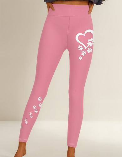 Calças Esportivas Femininas Elásticas Estampadas Para Ginást