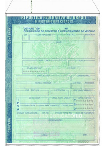 50 Portas Documento Com Tampa P Veiculos (dut)  11,1x15,4cm