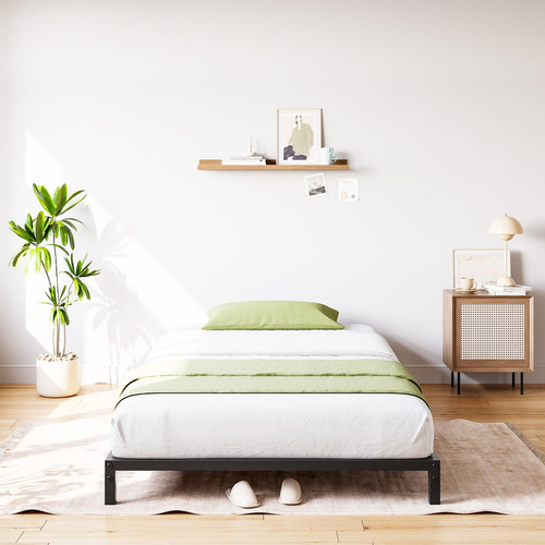 Base De Cama Individual 8 Pulgadas Sin Somier Plataforma Met