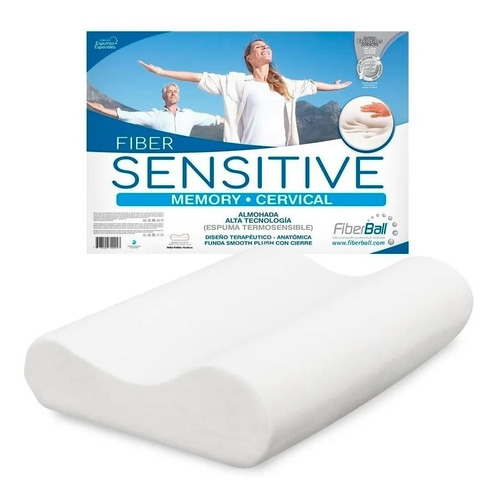 Almohada Sensitive Cervical Fiberball Viscoelastica 57 X 40