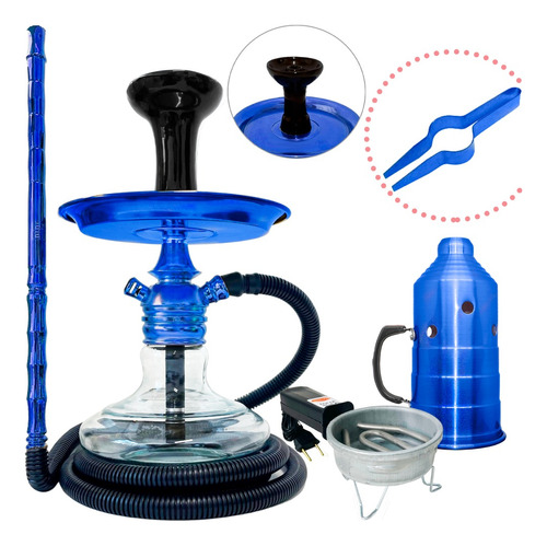 Narguile Black Hookah Mini Monster Completo Fogareiro Barato