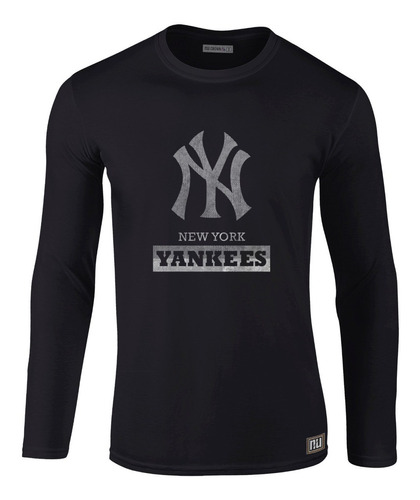 Camiseta Manga Larga Camibuso Yankees Líneas Béisbol Eol