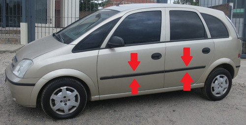 Chevrolet Meriva Baguetas De Puertas Negras (4 Piezas) !!!!!