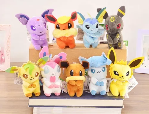 Pelúcia Turma Pokémon EVOLUÇÃO EEVEE MINI (14-17cm) - 8 itens/lote (8  modelos)