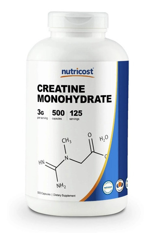 Creatina Creatine 500 Cápsulas Importada Nutricost