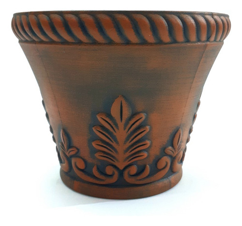 Maceta De Plastico Deco Jardin Plantas Premium 25x19.5 Cm M1 #60432 - Sheshu Color Marron