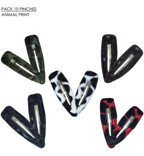 Pack 10 Pinches Animal Print / Pinches Tic Tac