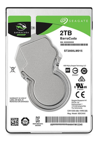 Disco duro interno Seagate Barracuda ST2000LM015 2TB verde