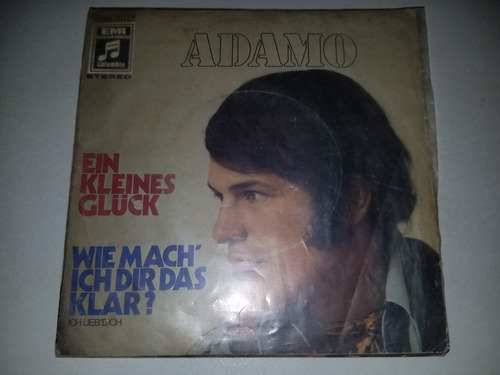 Lp Vinilo Disco Acetato Vinyl Single Adamo Ein Kleines Gluck