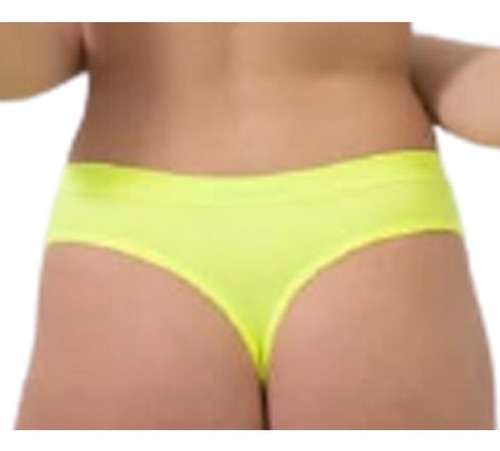 Culotteless Colaless Microfibra Lycra Seamless Fluor Nibel