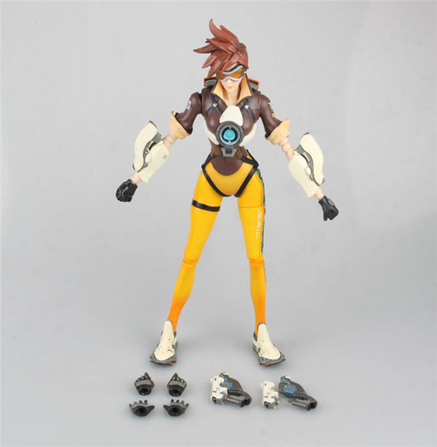 Figura De Acción Ow Overwatch Tracer De 27 Cm Con Maquetas L