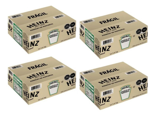 Aderezo De Mayonesa Heinz 200 Pzas De 8 G C/u - 4 Cajas