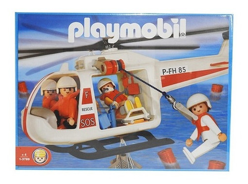 Imagen 1 de 2 de Playmobil Helicoptero Salvataje 3789
