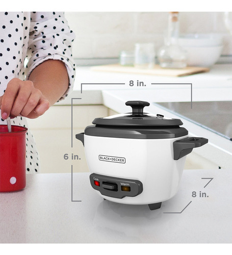 Panela De Arroz Cru Black+decker, 3 Xícaras, Branca