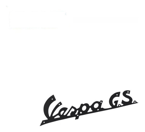 Insignia Chapon Frontal Vespa Gs150. Negro. M_clasicas