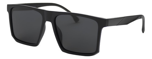 Óculos De Sol Preto Polarizado Masculino Com Metal Vh 6289