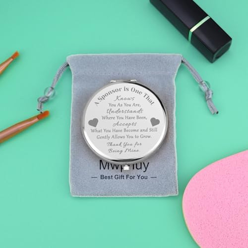 Espejo Compacto De Maquillaje Doble Cara 6.6 Cm Plateado