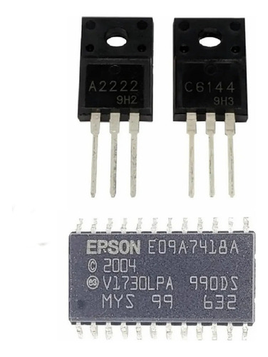 E09a7418a + 01 Par Transistores C6144 A2222 + F1 Para Epson