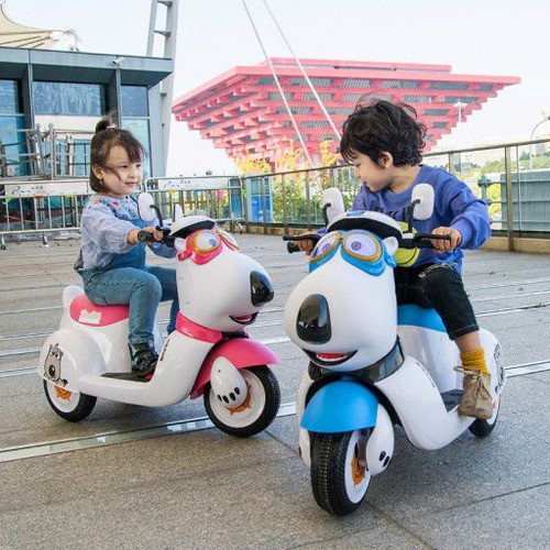 Motocicleta Eléctrica Edext 12v Para Niños 2-7 Años Color Azul