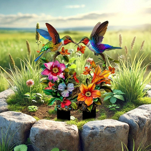 2d Birds Decorative Garden Spachet Decoración De Macetas