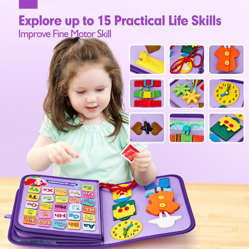 Juguetes Montessori De Busy Board Hahaland Para Niña De 3 Añ