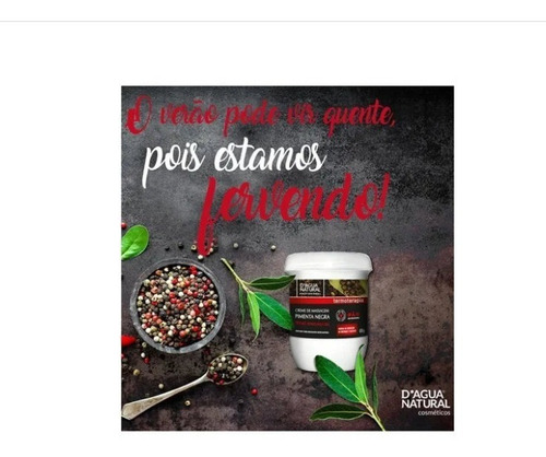 Imagem 2 de 2 de Creme Massagem Pimenta Negra Termoativo Natural 650 Gr