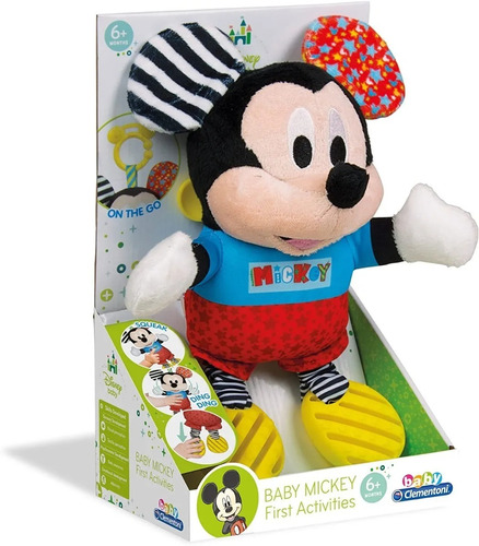 Peluche Mickey Con Colgante Y Sonajero 25cm - Disney