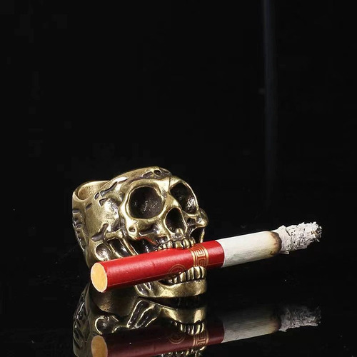 Anillo Sostenedor De Cigarro En Forma De Calavera Accesorio