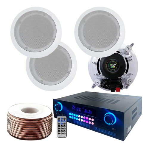 Kit Sistema Cine Casa Amplificador Bluetooth Vatio Unidad