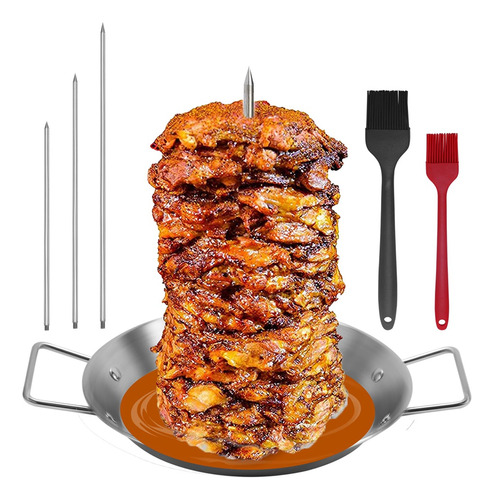 Pincho Al Pastor Para Parrilla, Pincho Vertical De Acero Ino