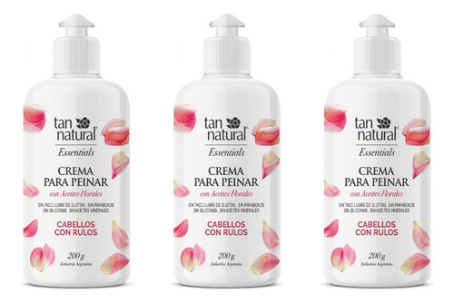 Crema De Peinar Rulos Con Aceites Florales Tan Natural X 3