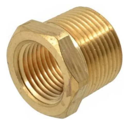 Reductor Bushing Bronce 3/4 (macho) X1/2 (hembra)(20 Piezas)