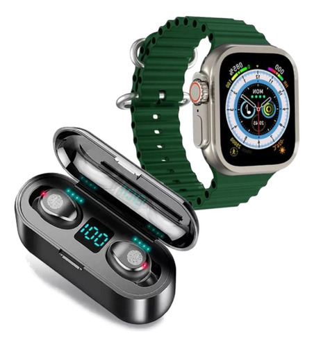 Smart Watch T900 Ultra S + Audífonos F9 Táctil