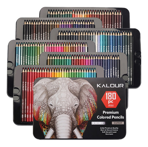 Set Arte 180 Lápices De Color Profesional Caja Metálica