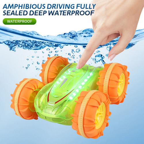 Mz Coche Y Barco Acrobáticos 4wd De 2.4 Ghz Con Control Por