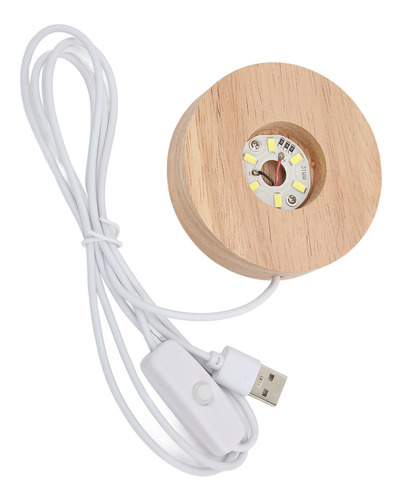 Base Iluminada, Luz Led, Interfaz Usb, Material De Madera De