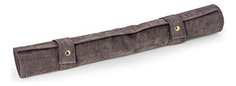 Juego De Viaje De Backgammon Enrollable De Gamuza Gris Bey-b