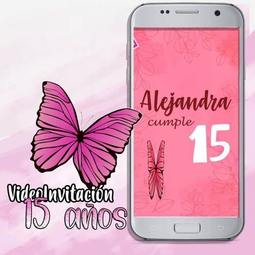 Tarjeta Invitación 15 Años Mariposa En Video