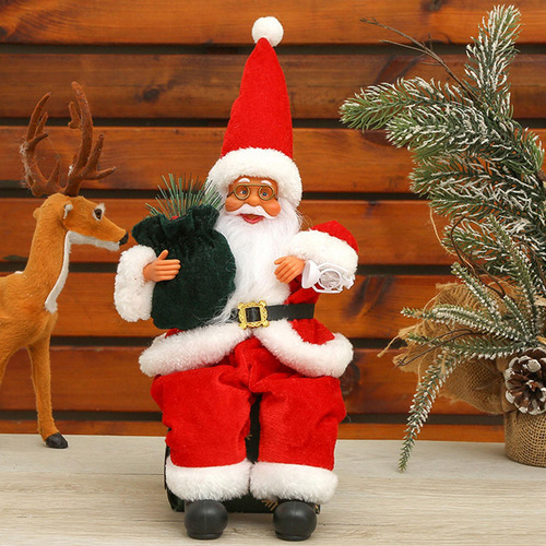 Figura De Papá Noel Sentado, Figura De 30x10x10 Cm Rojo