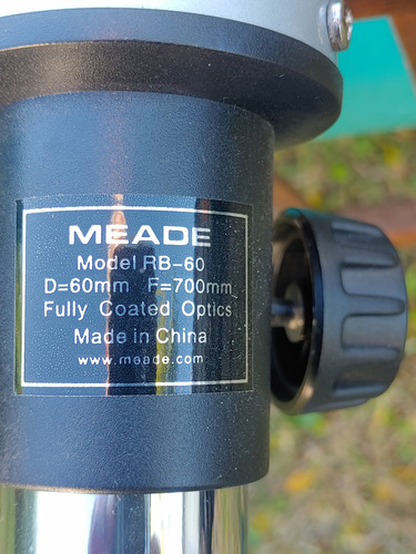 Tubo Óptico De Telescopio Meade Plateado (Usado)