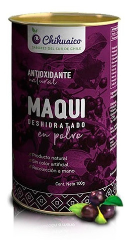 Maqui Deshidratado En Polvo 100% Natural / 100g /agronewen.