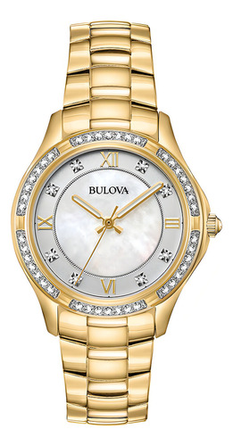 Reloj Bulova Classic 98l256 de acero dorado para mujer